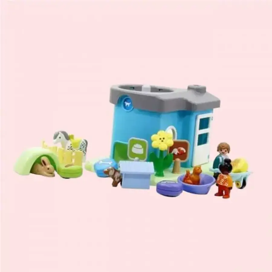 아이큐박스 플레이모빌 주니어 동물 사육장 71690 4571107