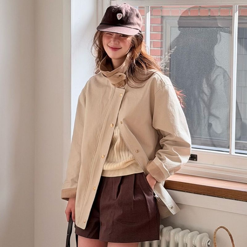  틸아이다이 지구 Coloring collar point utility jacket_Light beige 2759595 407654