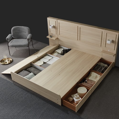 디아스침대 다비드 호텔 수납침대 SS+협탁 (이태리라텍스독립)_이미지