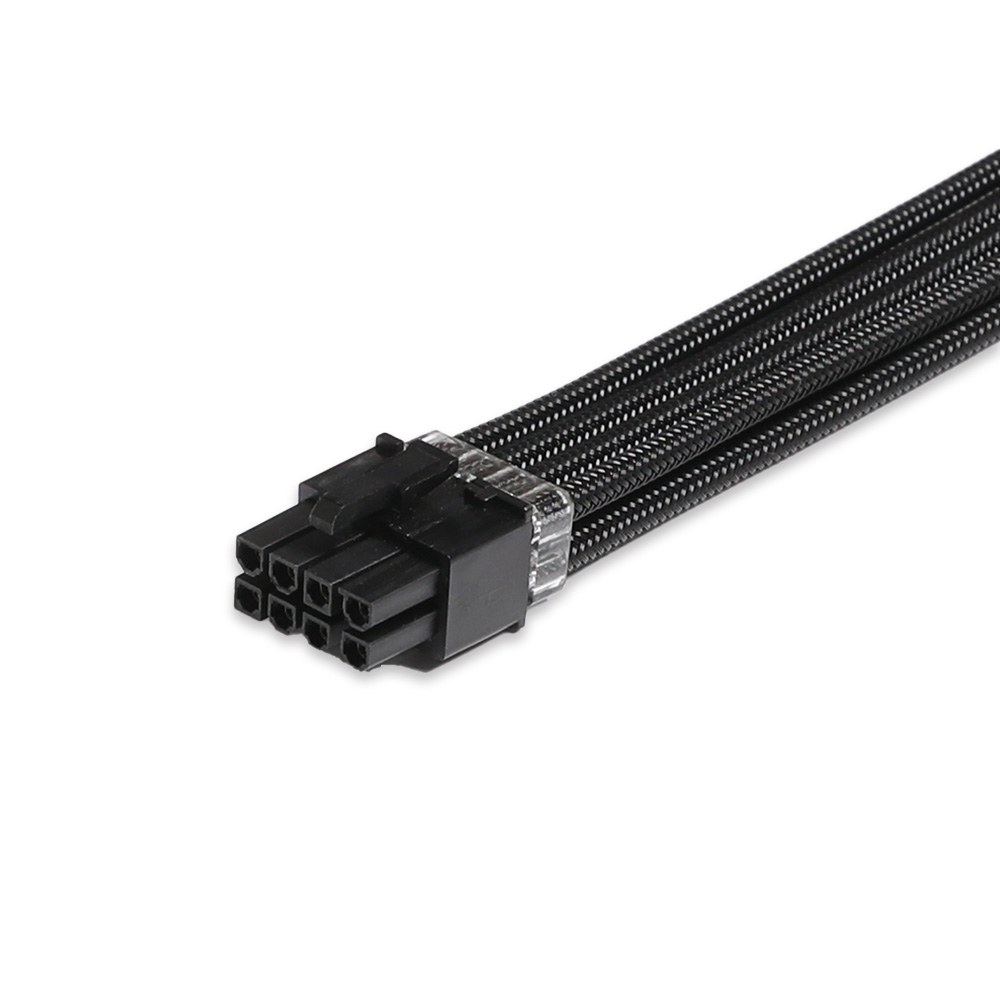 몬스타 VGA 8핀 연장 슬리빙 케이블 (0.3m, 블랙)_이미지