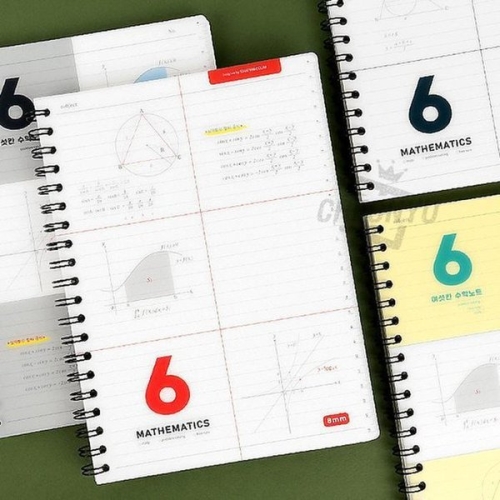 심플 좌철 6칸 수학 노트 연습장 38979340_이미지
