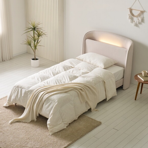 인우드 글로디 마리 패브릭 LED침대 LK (매트별도)_이미지