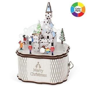 패션 JHQRL7NI_4B 오르골만들기 우드 오르골 크리스마스 캐슬