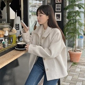 핫핑 LOVB L-1329 하이넥 기모 울코트 H_JK0548_이미지