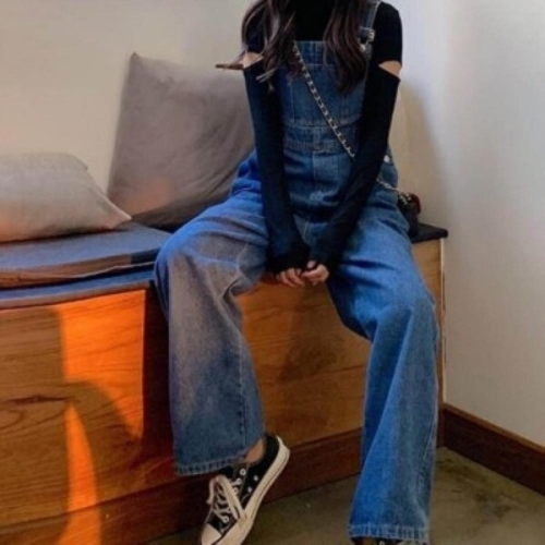 패플 다잇템다잇템 여성 데님 일상복 오버롤 캐쥬얼 바지_24706773