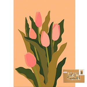 아트조이 DIY 명화그리기 귀여운 튤립 10x15cm_이미지