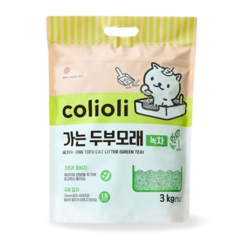 콜리올리 가는 두부모래 녹차 3kg (1개)_이미지