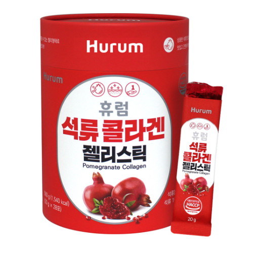 휴럼 석류 콜라겐 젤리스틱 28포 (1개)_이미지