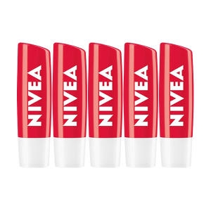 니베아 립케어 스트로베리 샤인 4.8g (5개)