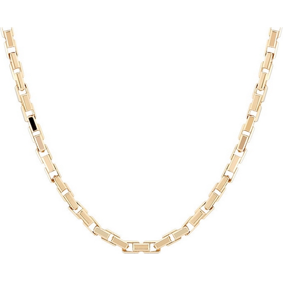 14K 엣지 박스체인 남자 목걸이 (43cm)