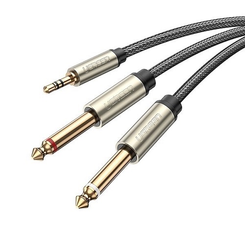 UGREEN 3.5mm 스테레오 to 5.5mm 모노 x 2 케이블 (U-10619, 5m)_이미지
