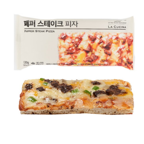세진에프알에스 라쿠치나 페퍼 스테이크 사각피자 120g (1개)_이미지