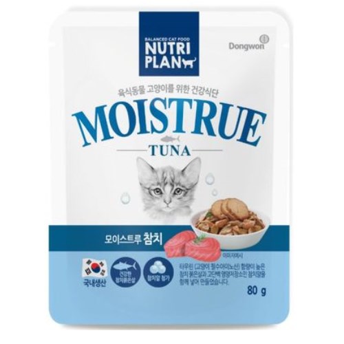 동원F&B 뉴트리플랜 캣 모이스트루 참치 파우치 80g (180개)