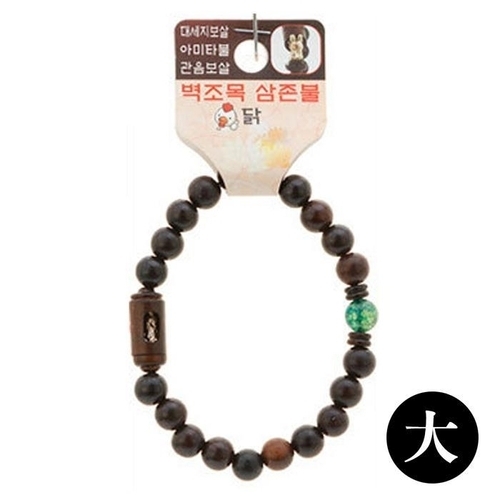 셀러허브 패션 호연 불교 기원 팔찌 액운방지 벽조목 삼존불 띠 합장주 염주 닭 47363430_이미지