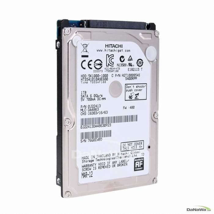 HGST Travelstar 5K1000 5400/8M/노트북용 (HTS541010A9E680, 1TB)_이미지