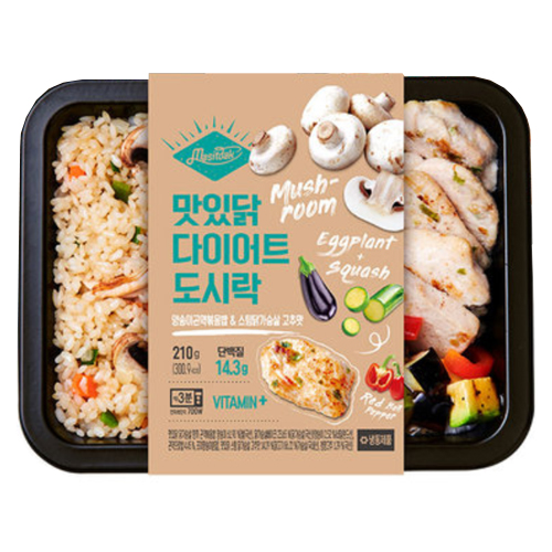 맛있닭 다이어트 도시락 양송이곤약볶음밥&스팀닭가슴살 고추맛 210g (30팩)