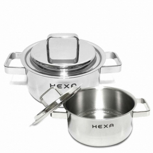 헥사 IH 엠보 통5중 스텐냄비 2종 (양수18,20)