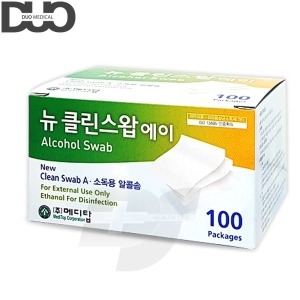 뉴클린스왑에이 100매입 알콜솜 알콜스왑 소독솜 10통