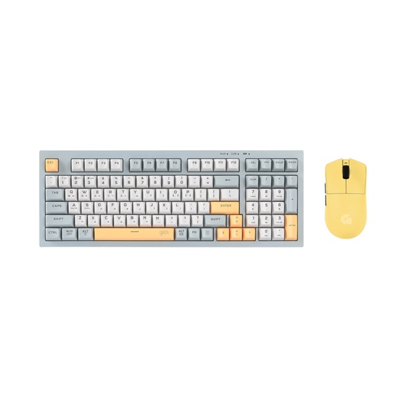지클릭커 OFFICEPRO WMK990 사일런스 M 98 무선 키보드 마우스 세트 (Navy Blue)_이미지