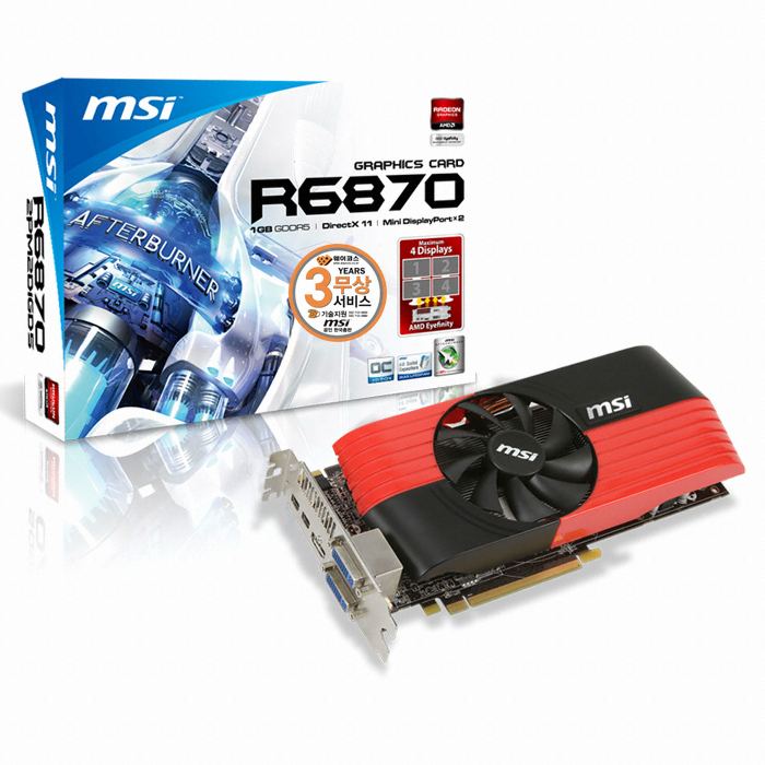 MSI �󵥿� HD 6870 R6870 2PM2D1GD5/OC 1GB