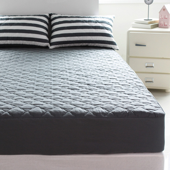 바숨 순면누빔 침대 매트리스커버 (퀸 Q)