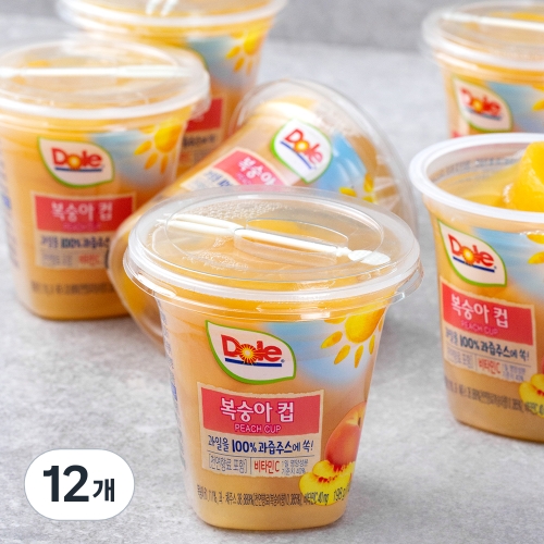 돌(Dole) Dole 후룻컵 복숭아컵 198g 12개_이미지