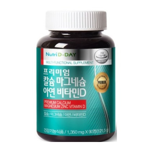 뉴트리디데이 프리미엄 칼슘 마그네슘 아연 비타민D 90정 (4개)