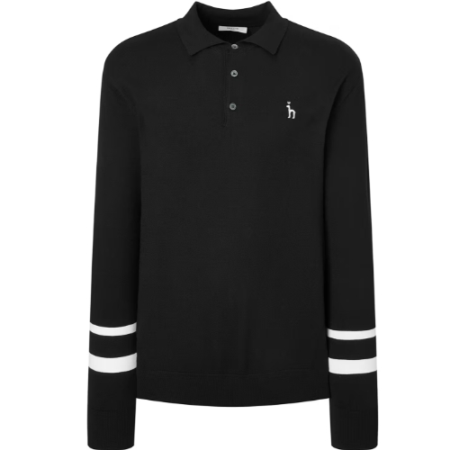 헤지스골프 로고 라인 폴로 니트 WPSW4D601BK_이미지