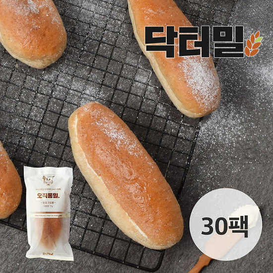 빅터컴퍼니 닥터밀 오직통밀 크림빵 75g (30개)_이미지