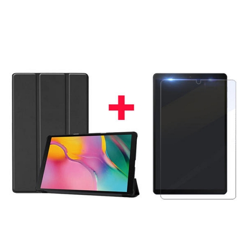 수나르 갤럭시탭A 8.0 2019 북커버 케이스+강화유리 액정보호필름
