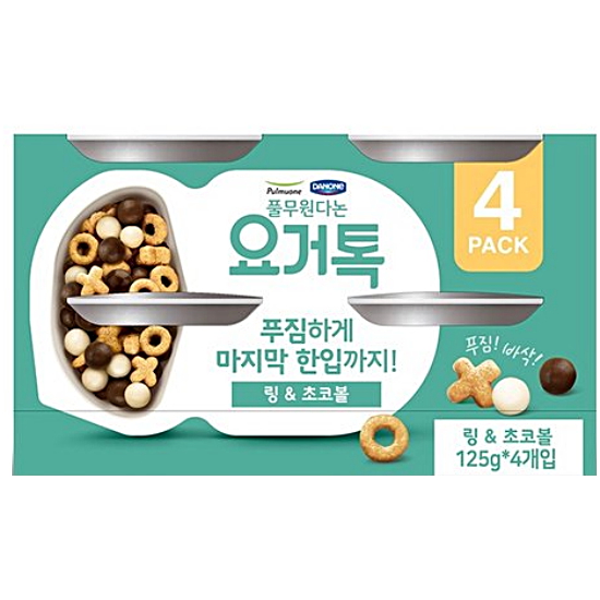 풀무원다논 요거톡 링 초코볼 125g (2개)