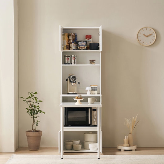 삼익가구 더쿡 키큰 오픈형 렌지대 주방수납장+식탁+카페장 600_이미지