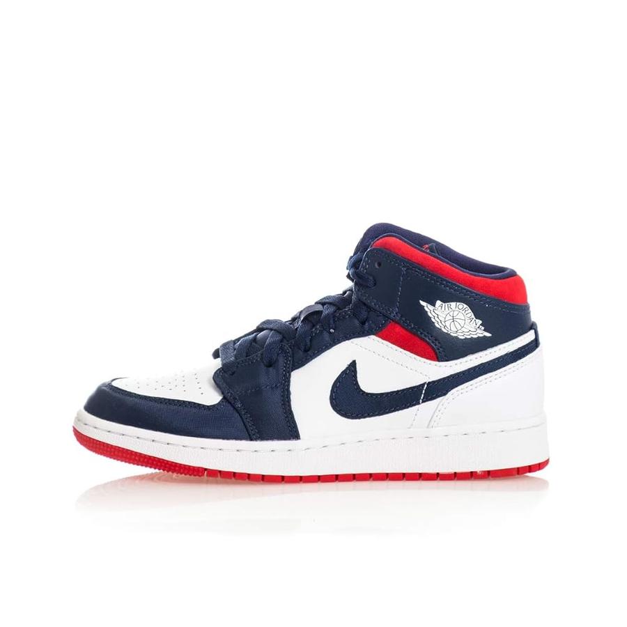 조던 Youth Air 1 Mid SE GS BQ6931 104 USA 사이즈 4.5Y, 뉴트럴 그레이/메탈릭 실버-w, 4.5.._이미지