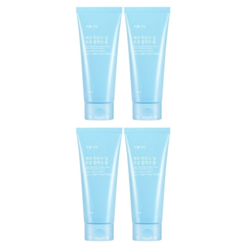 식물나라 제주 탄산수 딥 모공 클렌징 폼 150ml (4개)_이미지