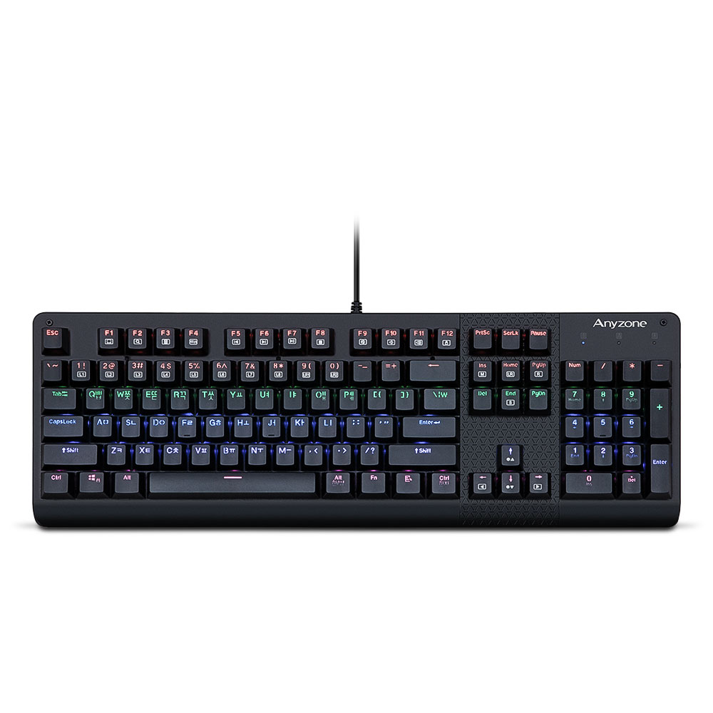 Anyzone AGK-9 축교환 오테뮤 레인보우 LED 기계식 키보드