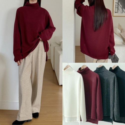 아이우먼 위쉬몰 GO 저스트왕골니트폴라넥티 T420H412 빅사이즈