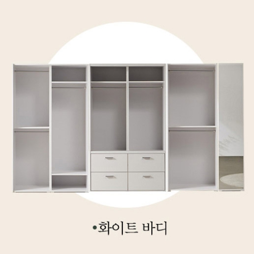 파로마 이즈 아밀리 측면거울 슬라이딩 옷장 풀세트 3600_이미지