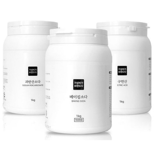 가성비가 브랜드다 베이킹소다 1kg x 1개 + 과탄산 1kg x 1개 + 구연산 1kg x 1개_이미지