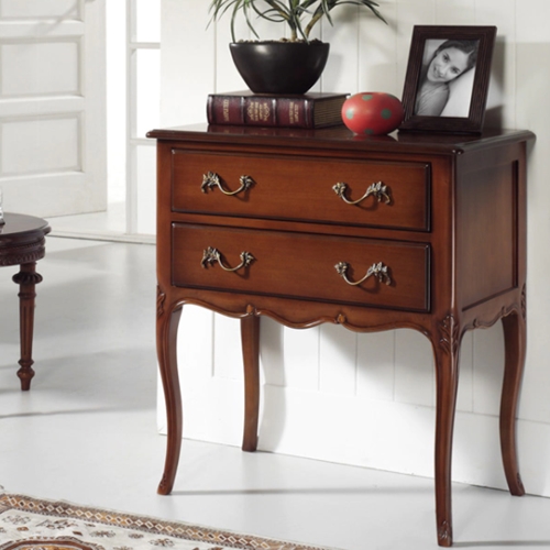 더리체 2단 나이트 엔틱콘솔 서랍장 700
