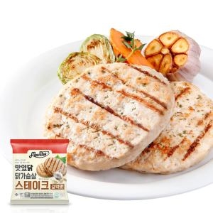 국일에프앤비 맛있닭 닭가슴살 스테이크 갈릭맛 100g (55개)_이미지