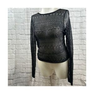 랄프로렌 폴로 니트 메시 여성 XL 긴팔 블라우스 크로셰 2786574