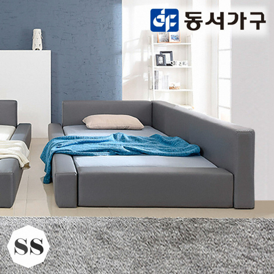 장인가구 슈가 가죽 저상형 침대 SS (매트별도)_이미지