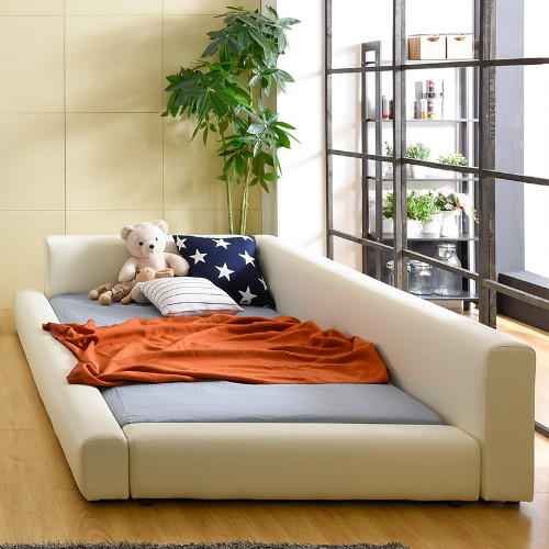 장인가구 슈가 가죽 저상형 침대 SS (매트별도)