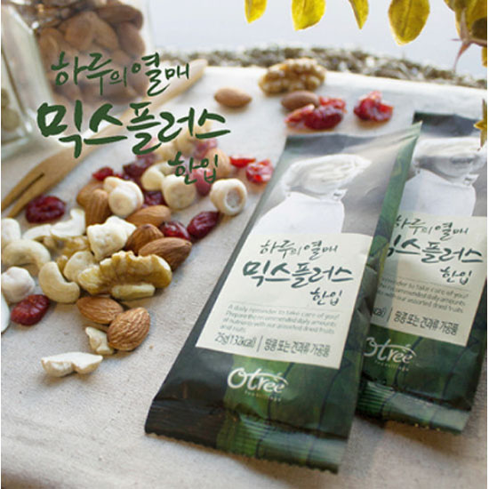 오트리푸드빌리지 하루의 열매 믹스플러스 한입 25g (30개)
