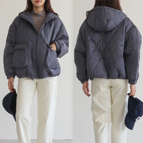 아이우먼 위쉬몰 LY 시크퀄팅웨이브후드점퍼 T128H510 빅