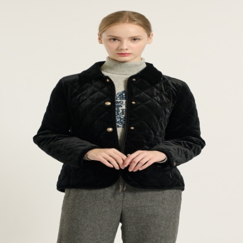 BCBG 벨벳 퀼팅 자켓 B5D9R134DG 535086