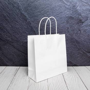 쇼핑백 트위스트 벌크 2호 220x80x235mm10입화이트