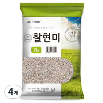 건강한밥상 국산 찰현미 (2kg,4개)_이미지