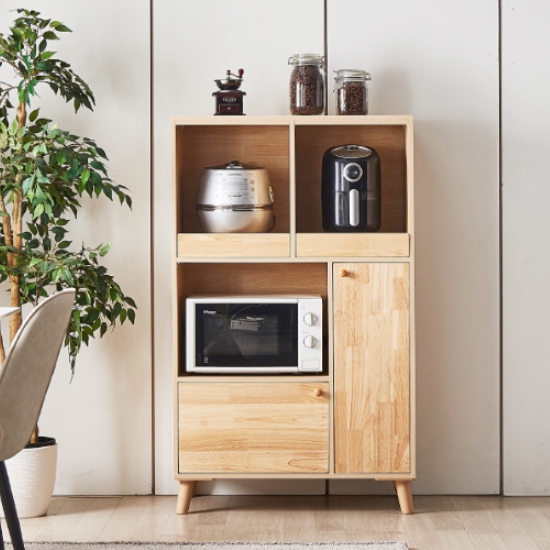 동서가구 애니 원목 3단 렌지대 주방수납장 800_이미지