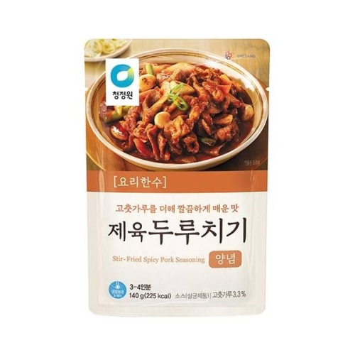 청정원 저녁메뉴추천 요리한수 제육 두루치기 양념 3-4인분 맛있는 만능소스 점심 자취음식 가정간편식 140g 6개_이미지